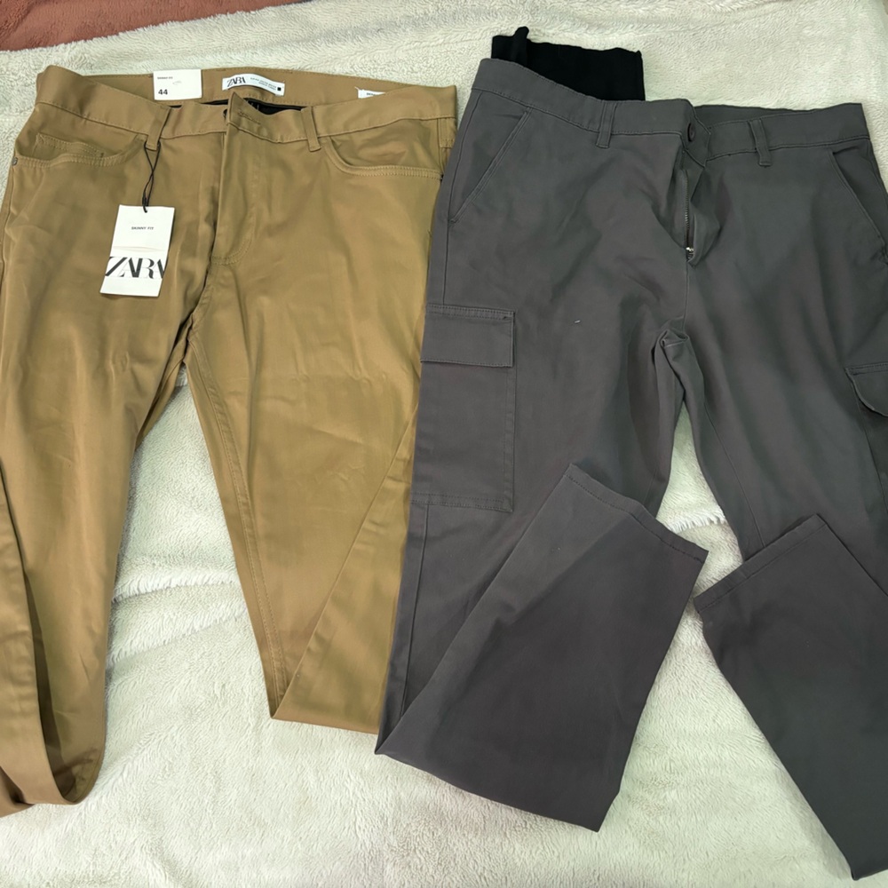 Zara men’s pants sz usa 34 & gray asos sz usa 36 SOLD SEPARATELY